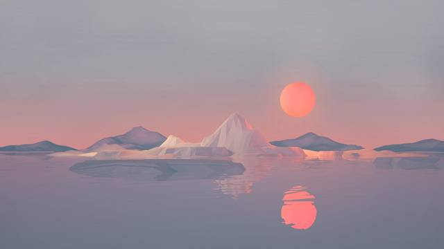 Sunset Between Mountains - 4K laptop wallpaper