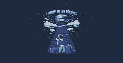 Ufo Alien Spaceship - Minimalist wallpaper