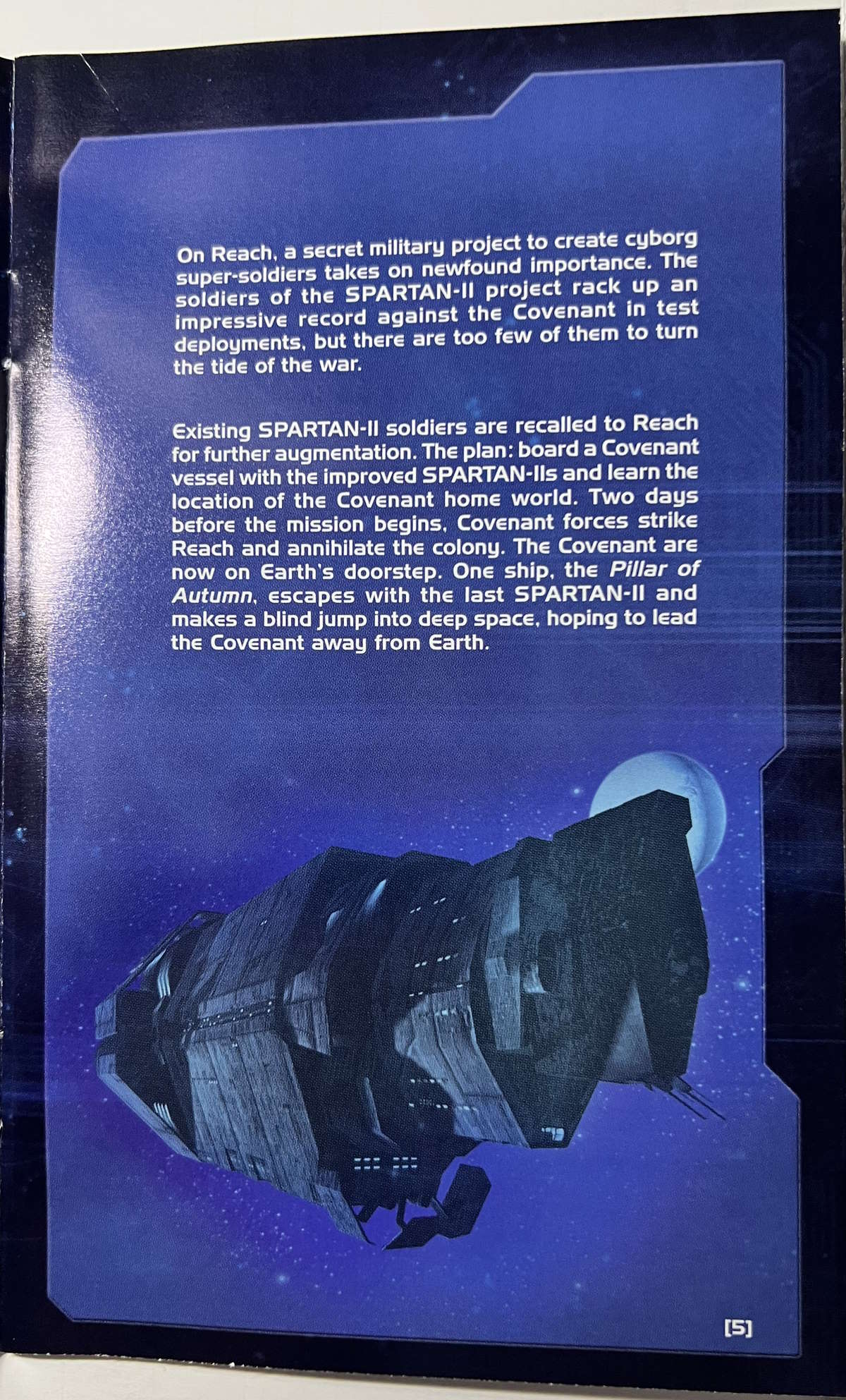 Halo Combat Evolved Manual Page 5 - Backstory continued