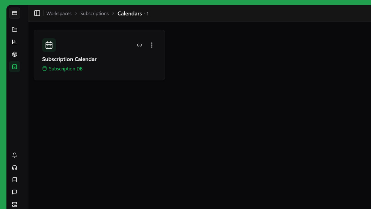 Calendar card