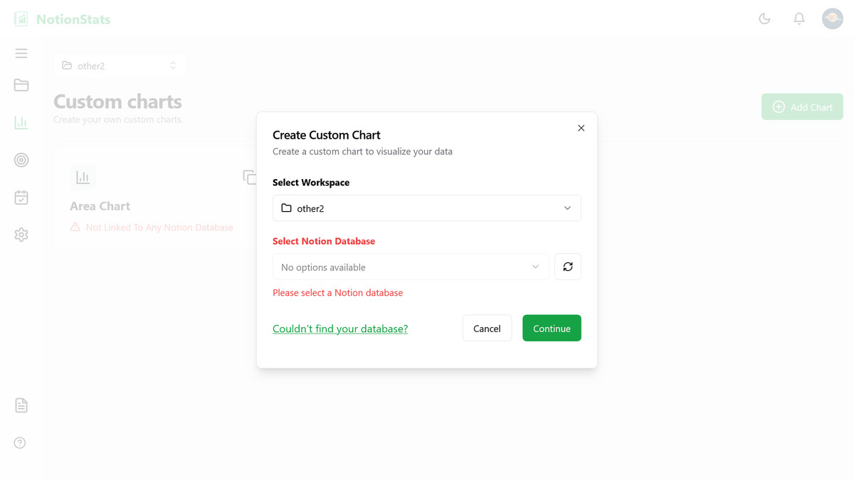 no options on database select