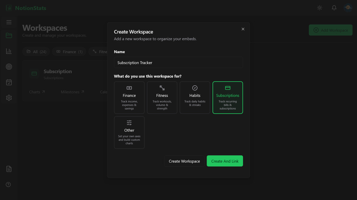 create workspace