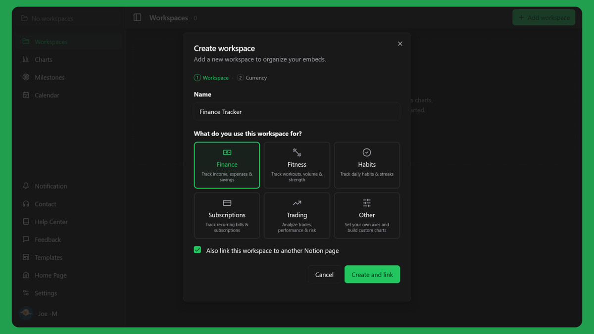 create workspace
