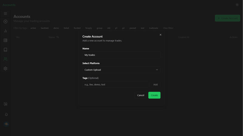 custom account