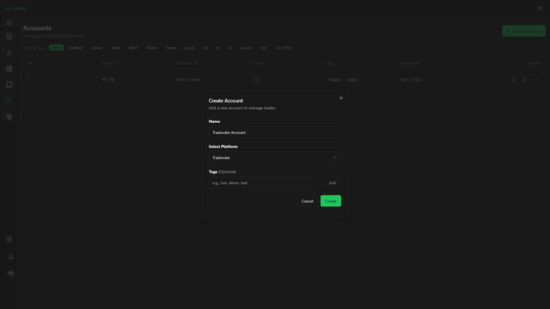 Tradovate account