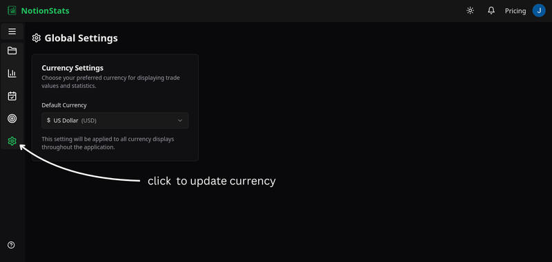 Currency Settings