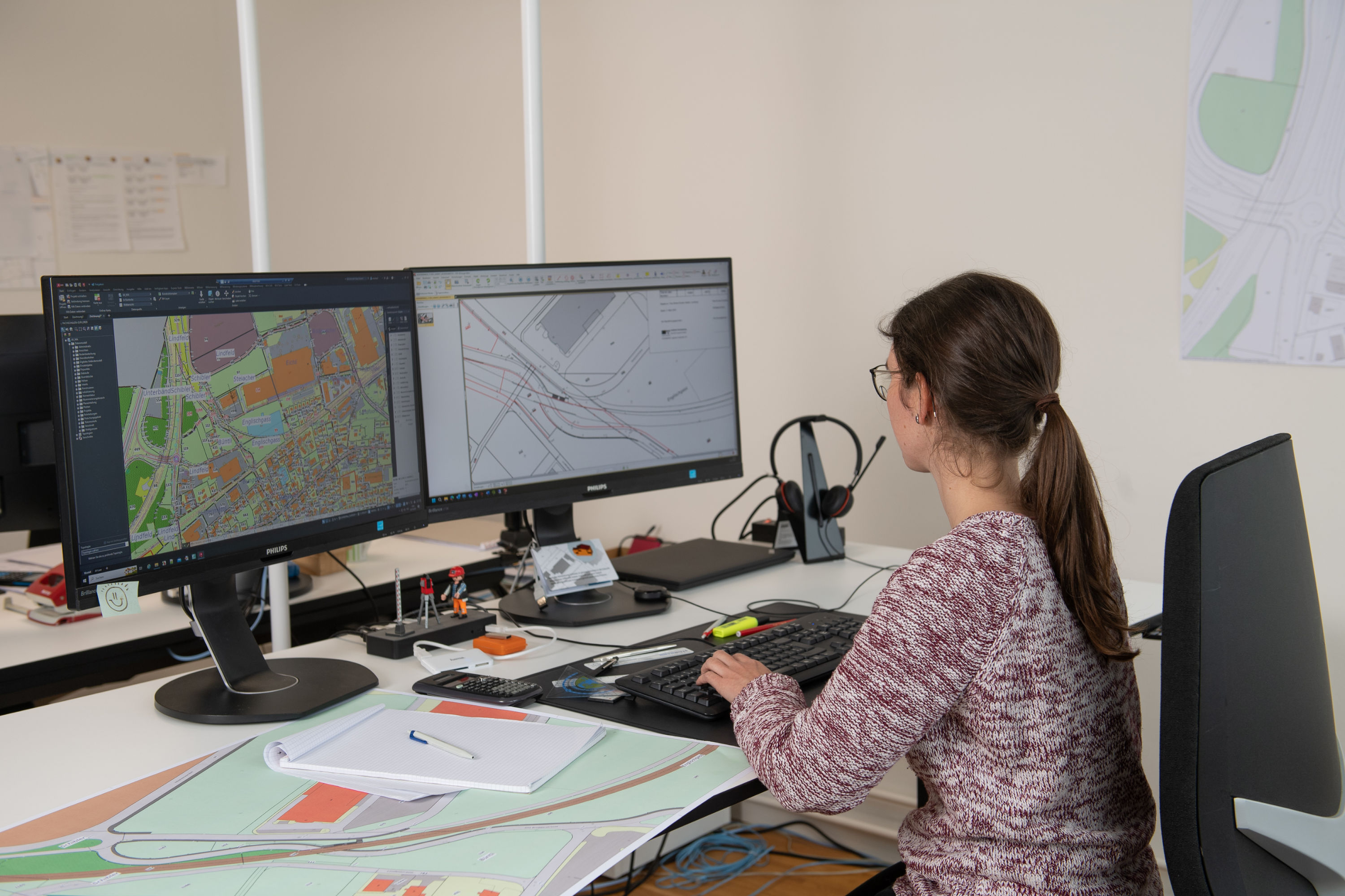 Arbeitsalltag Amtliche Vermessung Katastersystem Steinmann Ingenieur und Geometer AG