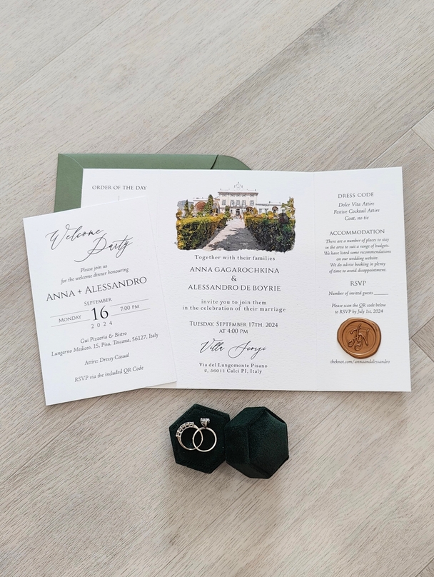 Gate Fold Wedding Invite