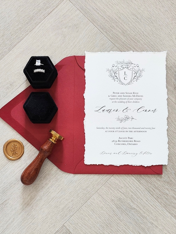 Deckle Edge Wedding Invite