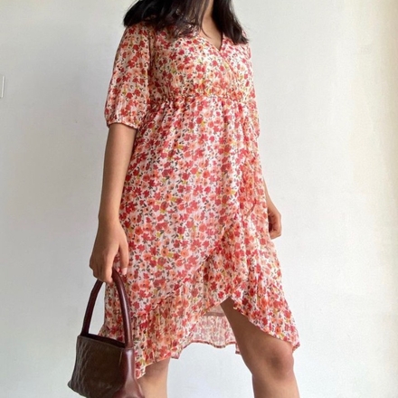 Floral high low dress