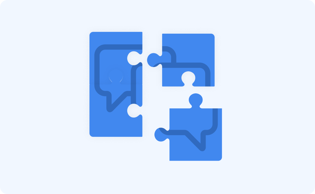 puzzle chat illustration