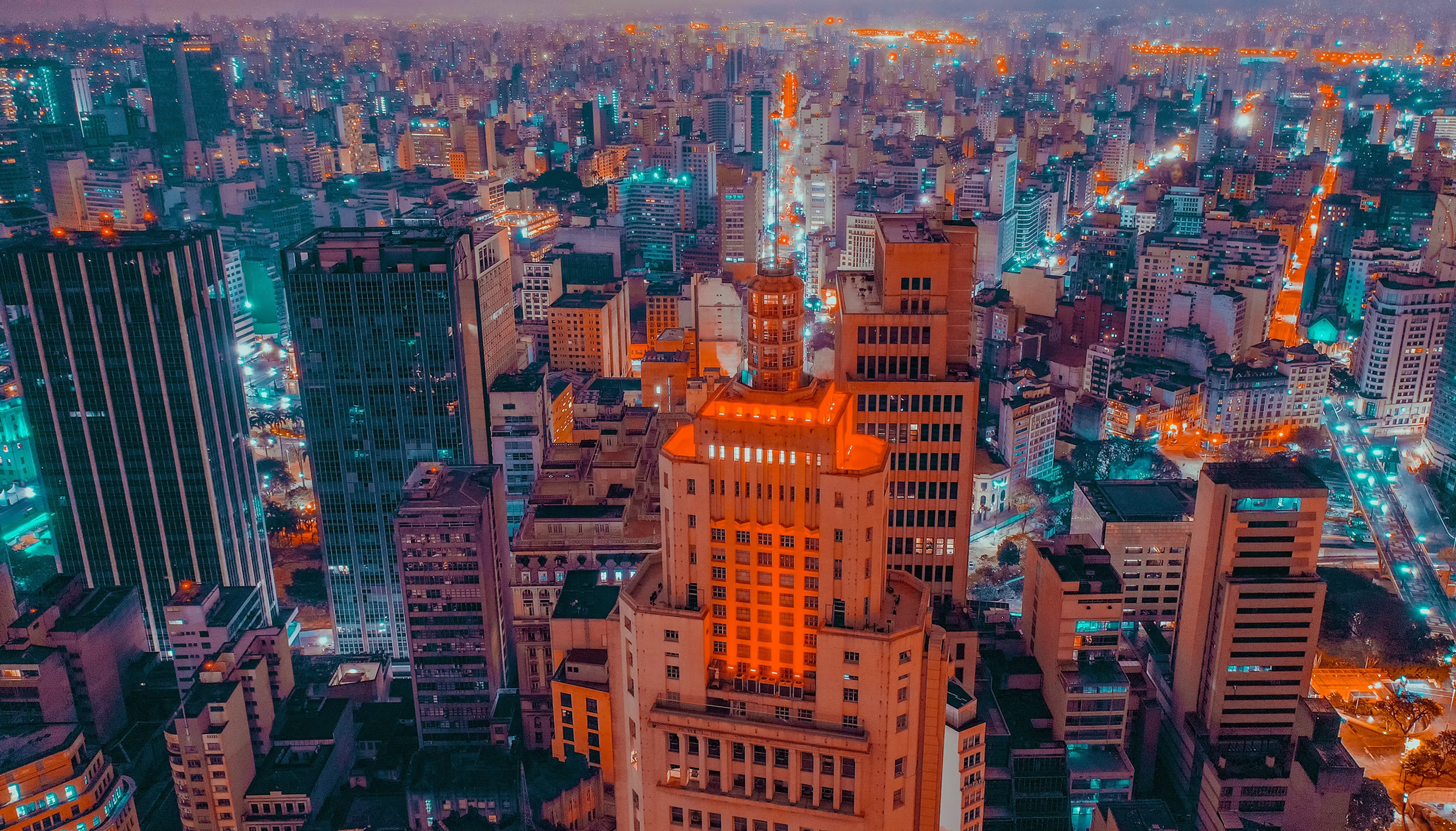 asian city night scape