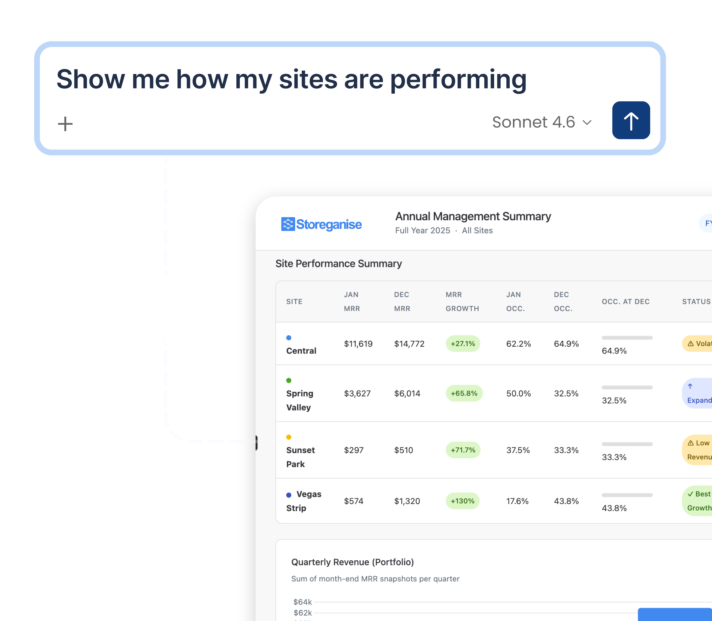Self storage analytics