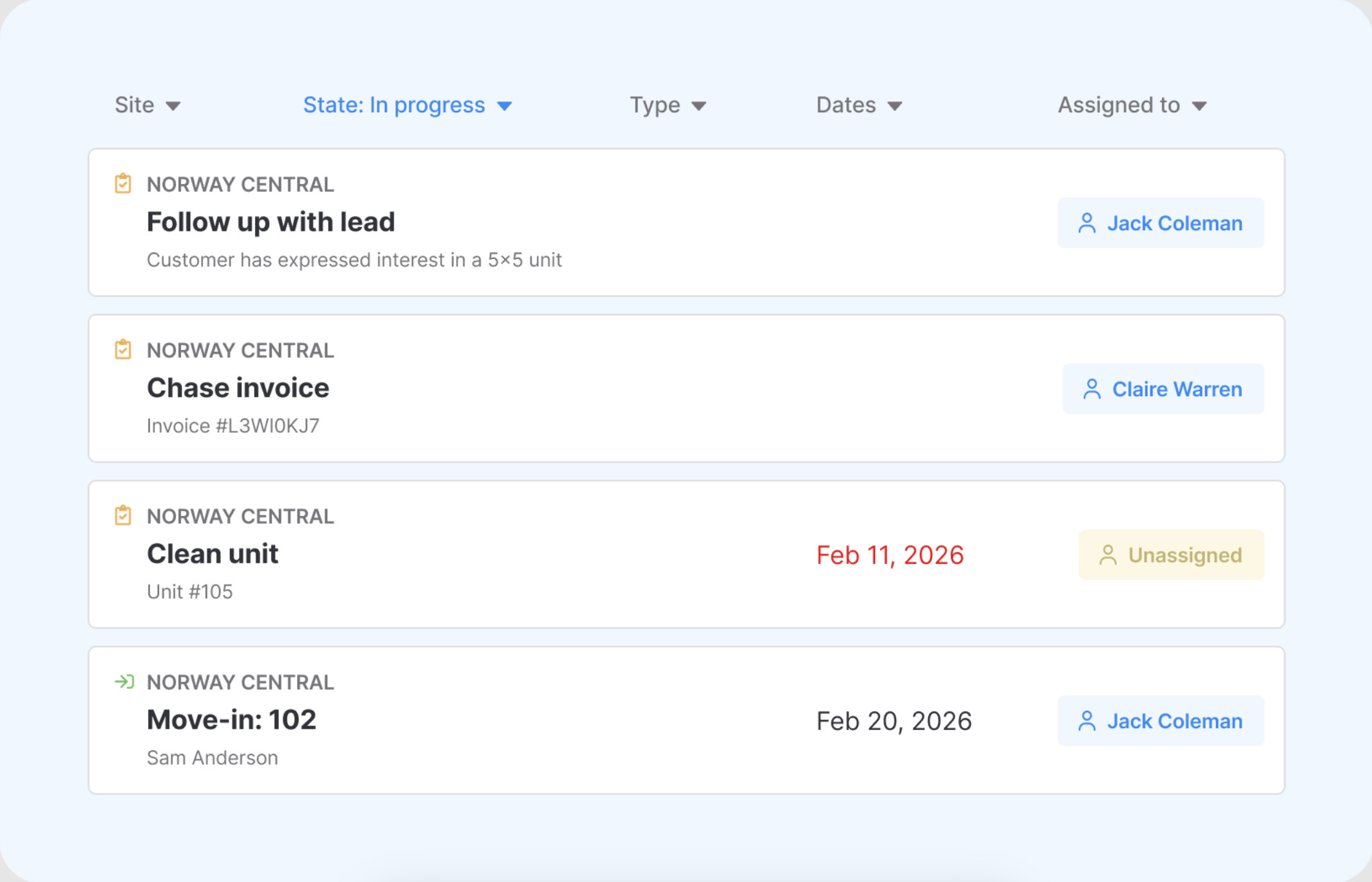 image showing task assignment