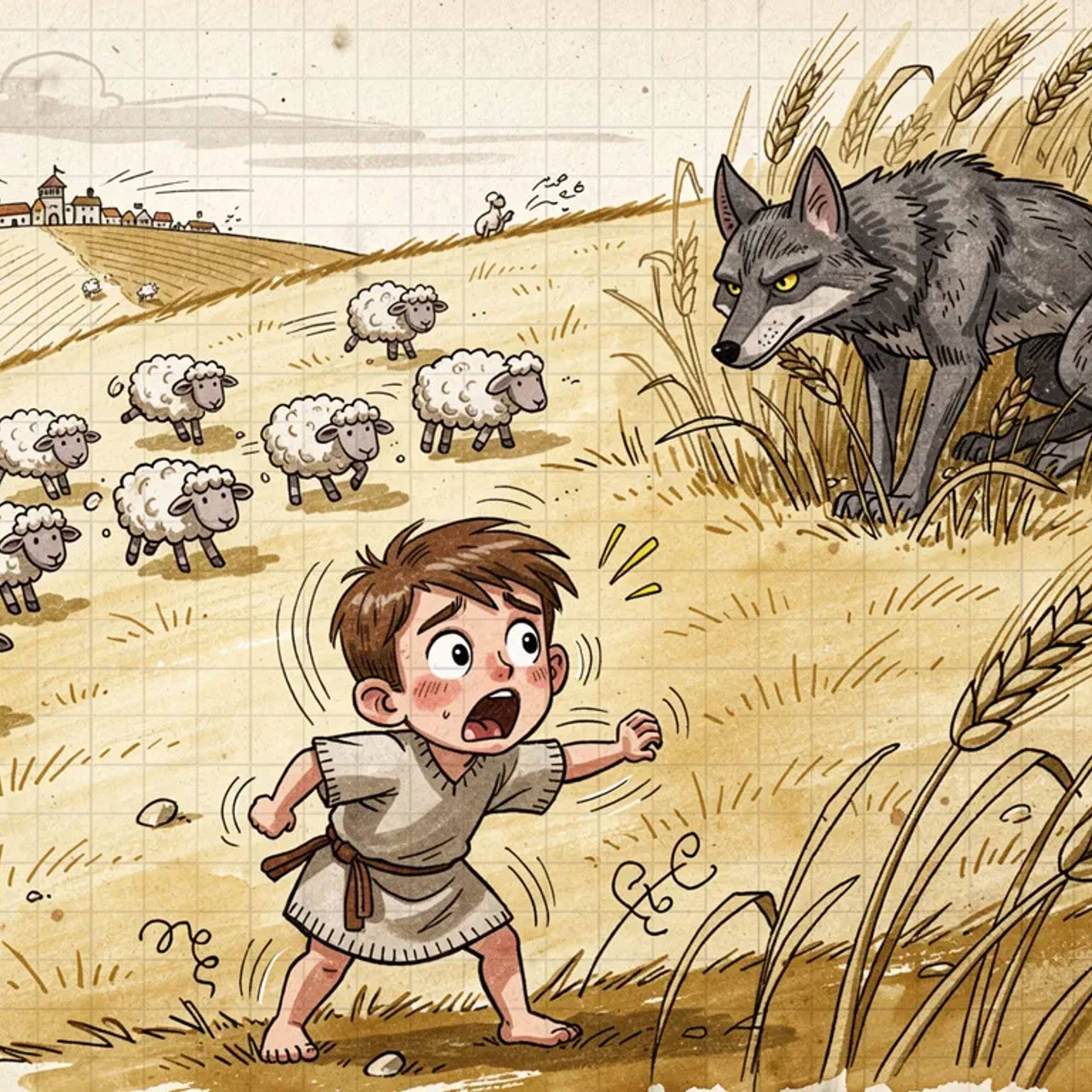 Alvin and the Tricky Wolf Call - By StoryBee Tales - Bedtime Stories for Kids episode artwork