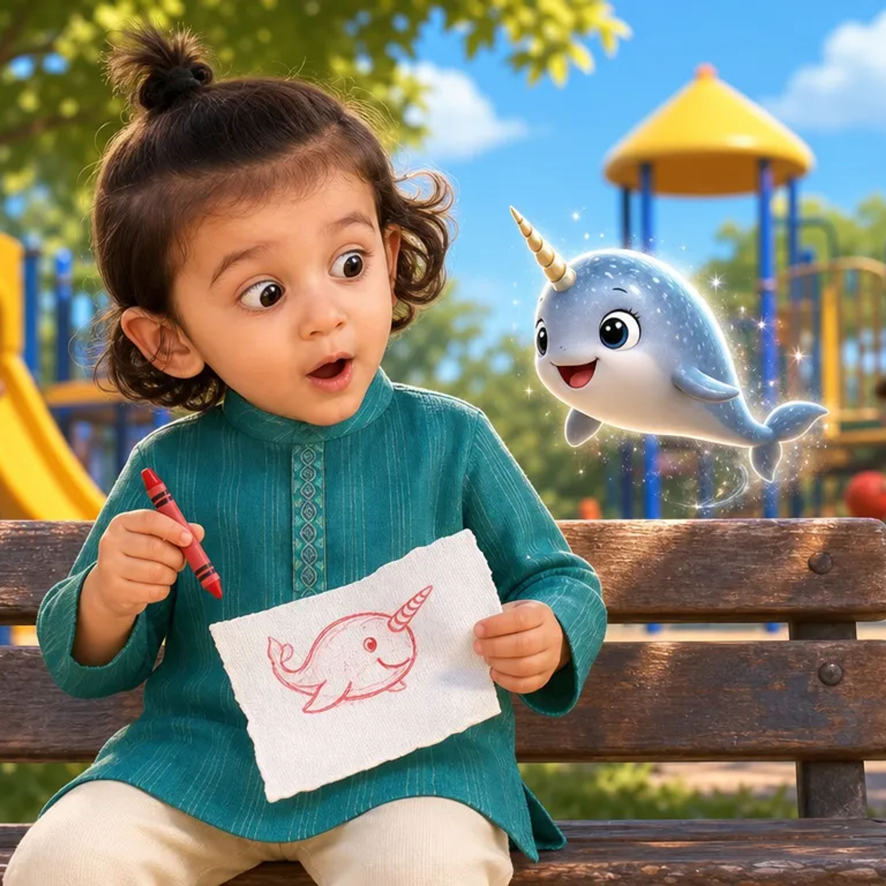 The Nanosecond Narwhal Napkin - By StoryBee Tales - Bedtime Stories for Kids episode artwork