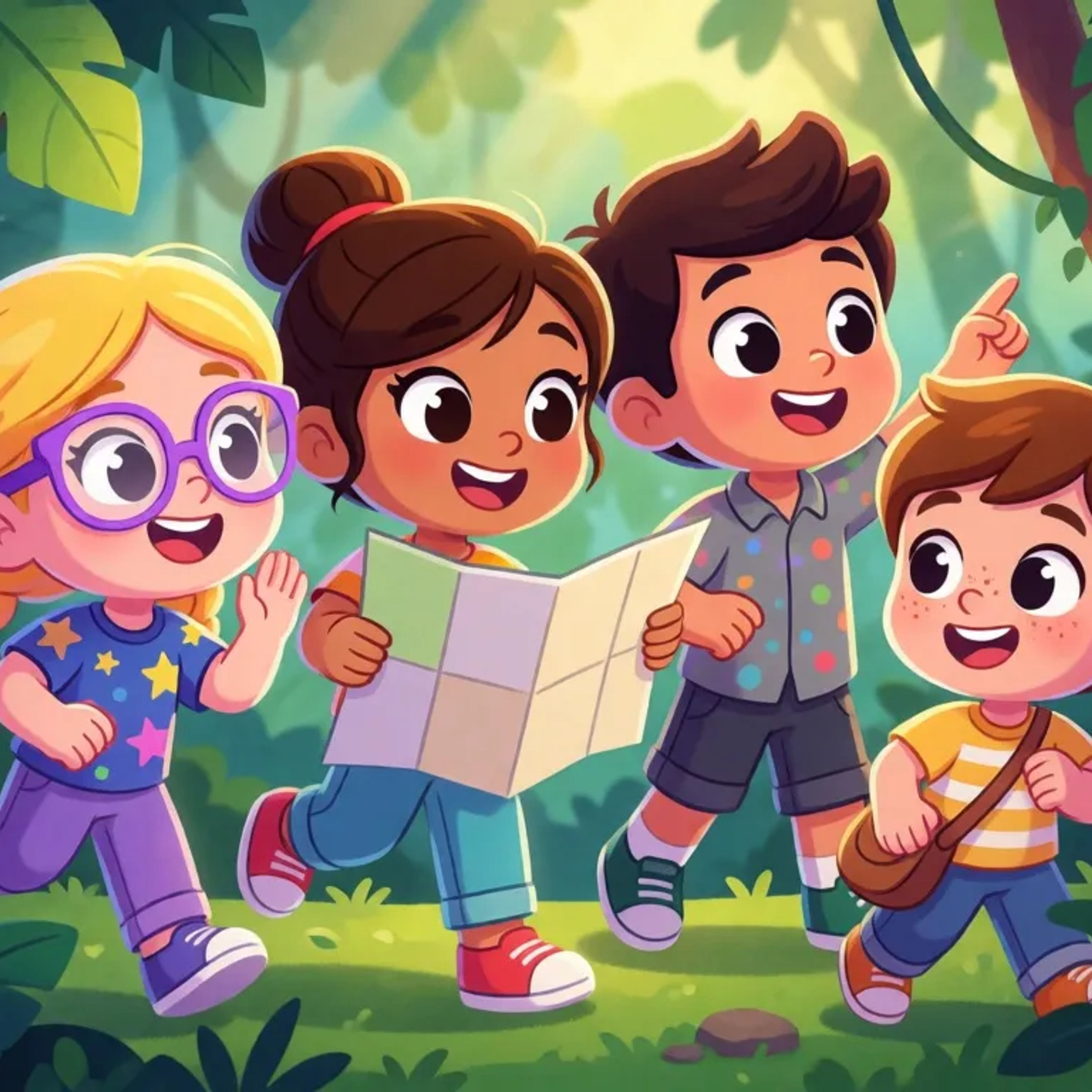 The Jungle Team's Shiny Secret! - By StoryBee Tales - Bedtime Stories for Kids episode artwork