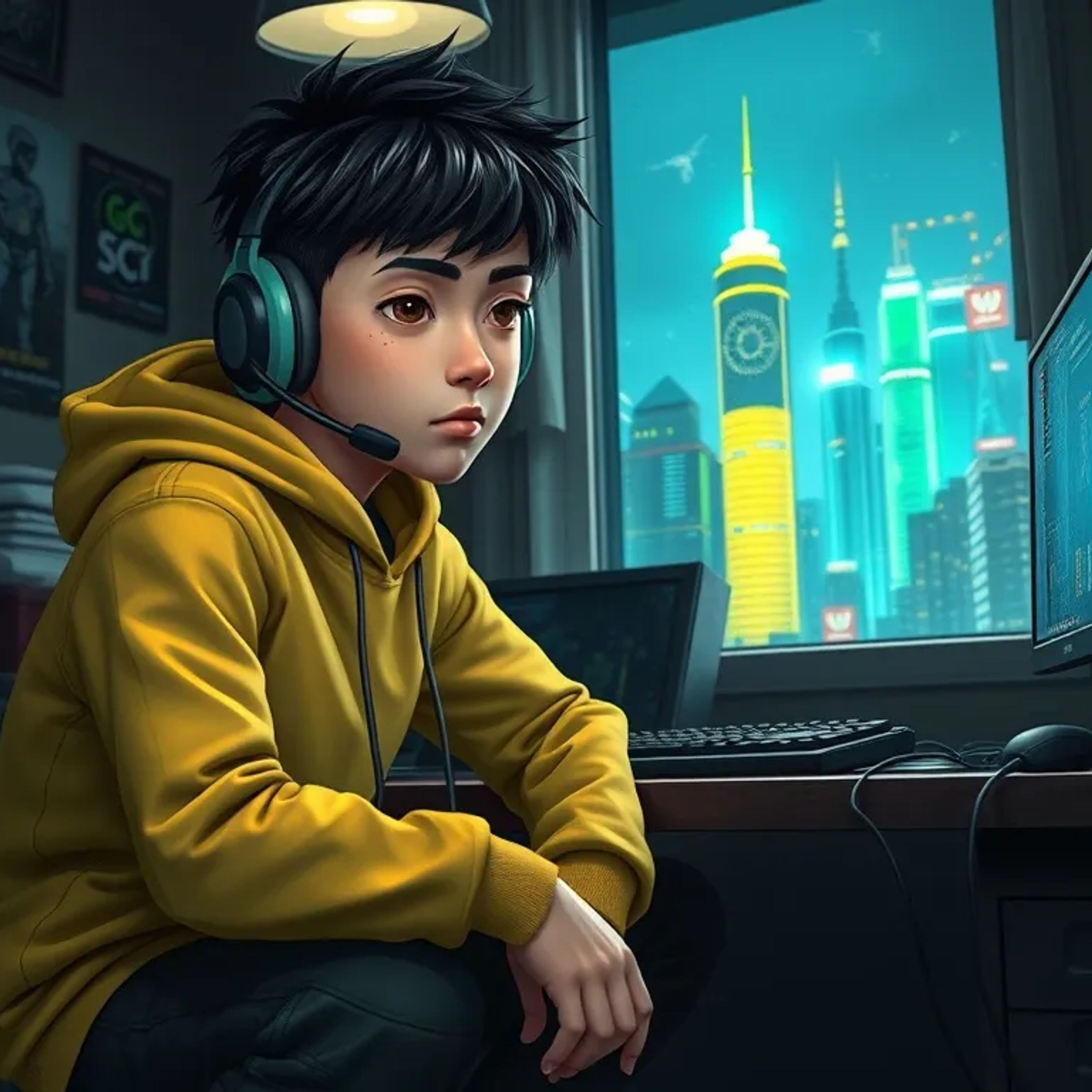 Zane, Rai, and the Case of the Missing Holograms - By StoryBee Tales - Bedtime Stories for Kids episode artwork