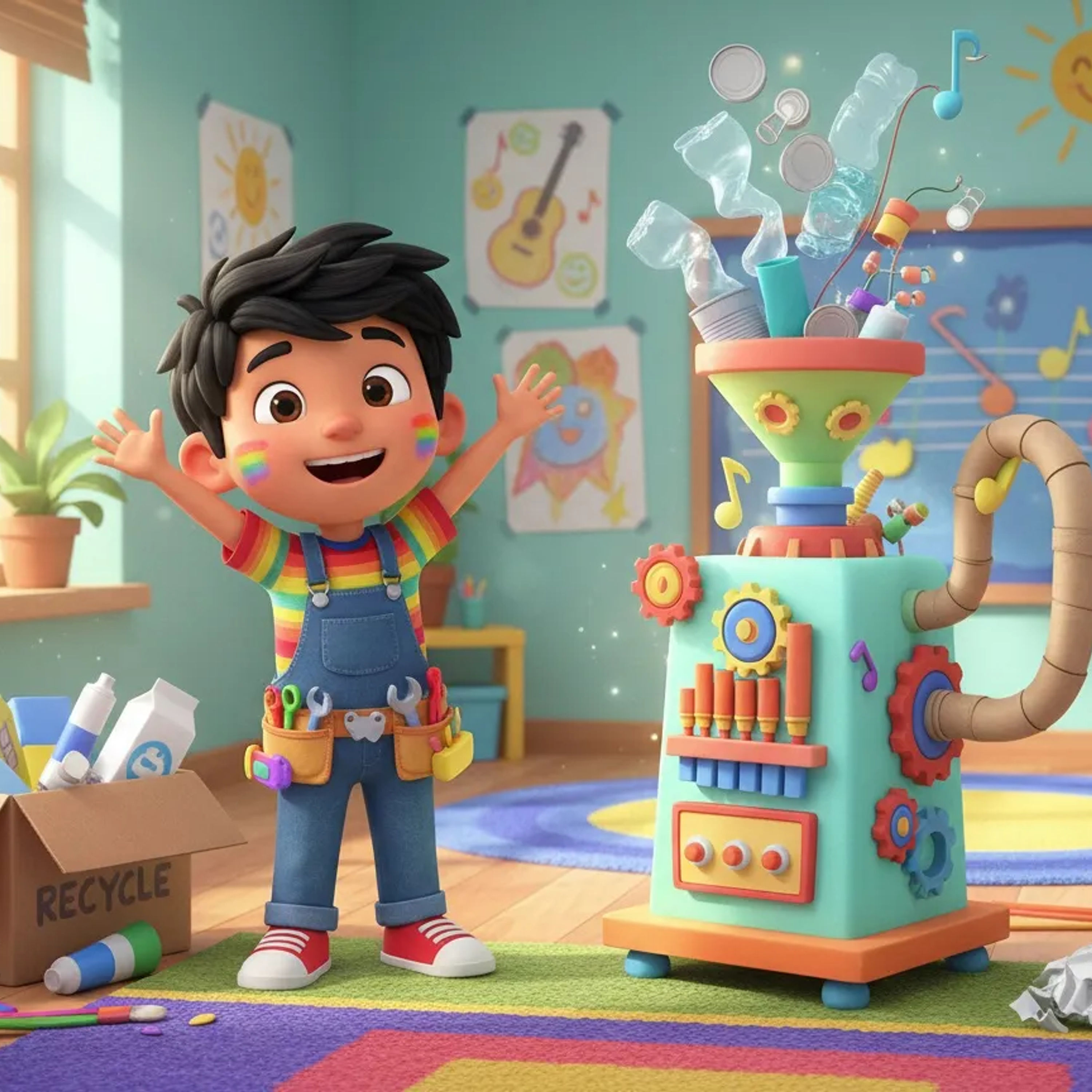 Leo's Terrific Trash-to-Tune Machine! - By StoryBee Tales - Bedtime Stories for Kids episode artwork