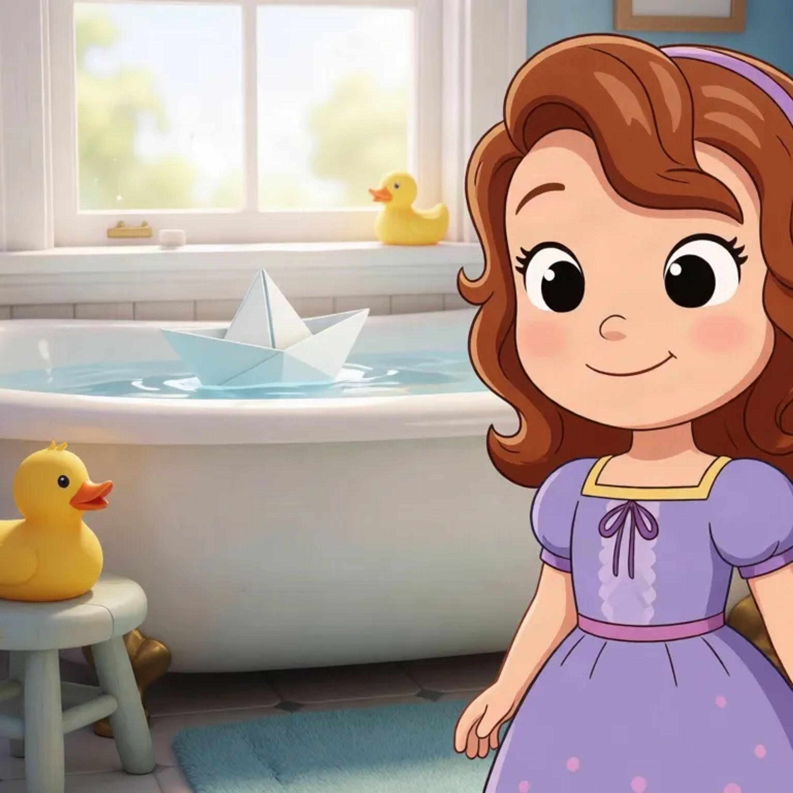 Sophia's Brave Paper Boat Adventure - By StoryBee Tales - Bedtime Stories for Kids episode artwork
