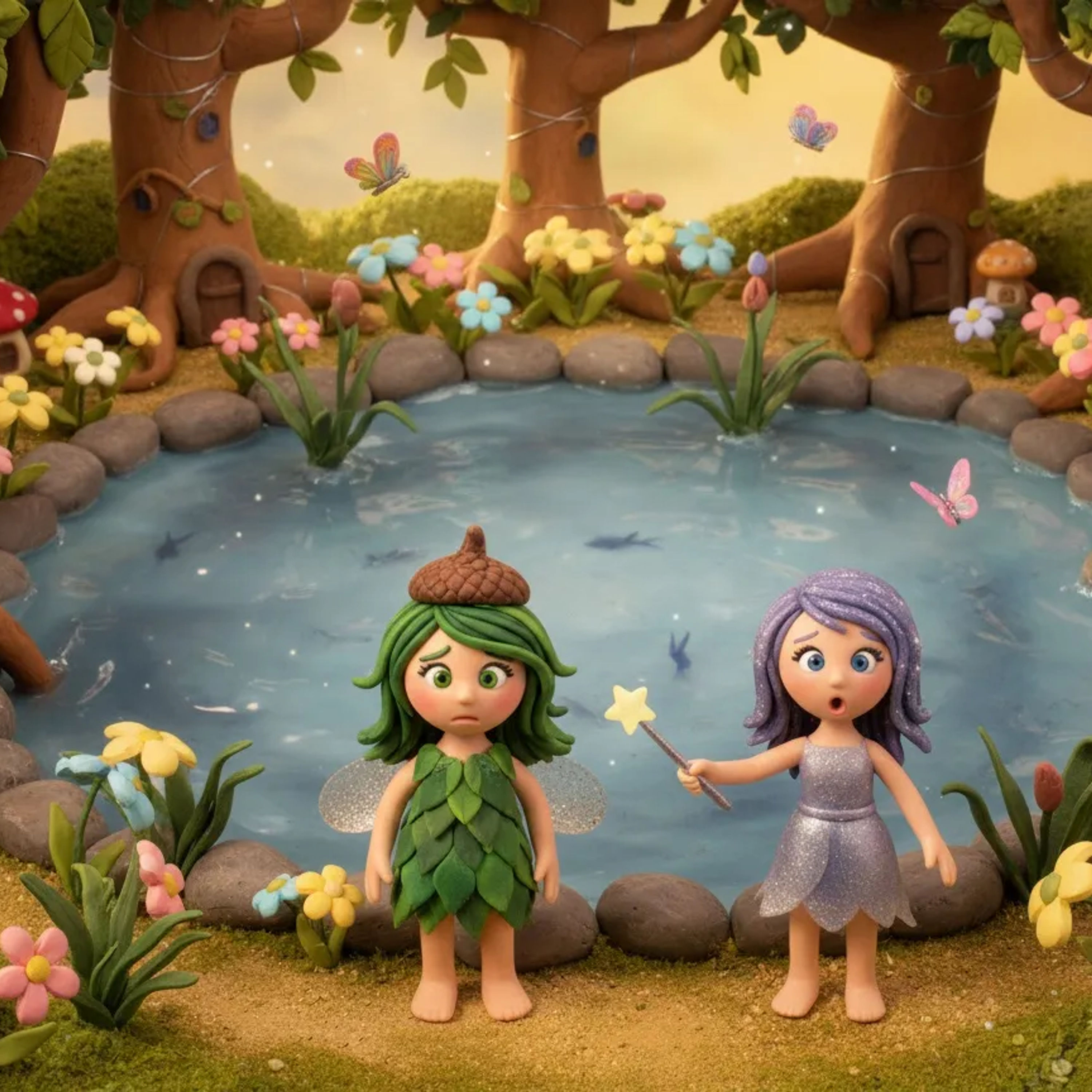 The Glimmering Pond Mystery - By StoryBee Tales - Bedtime Stories for Kids episode artwork