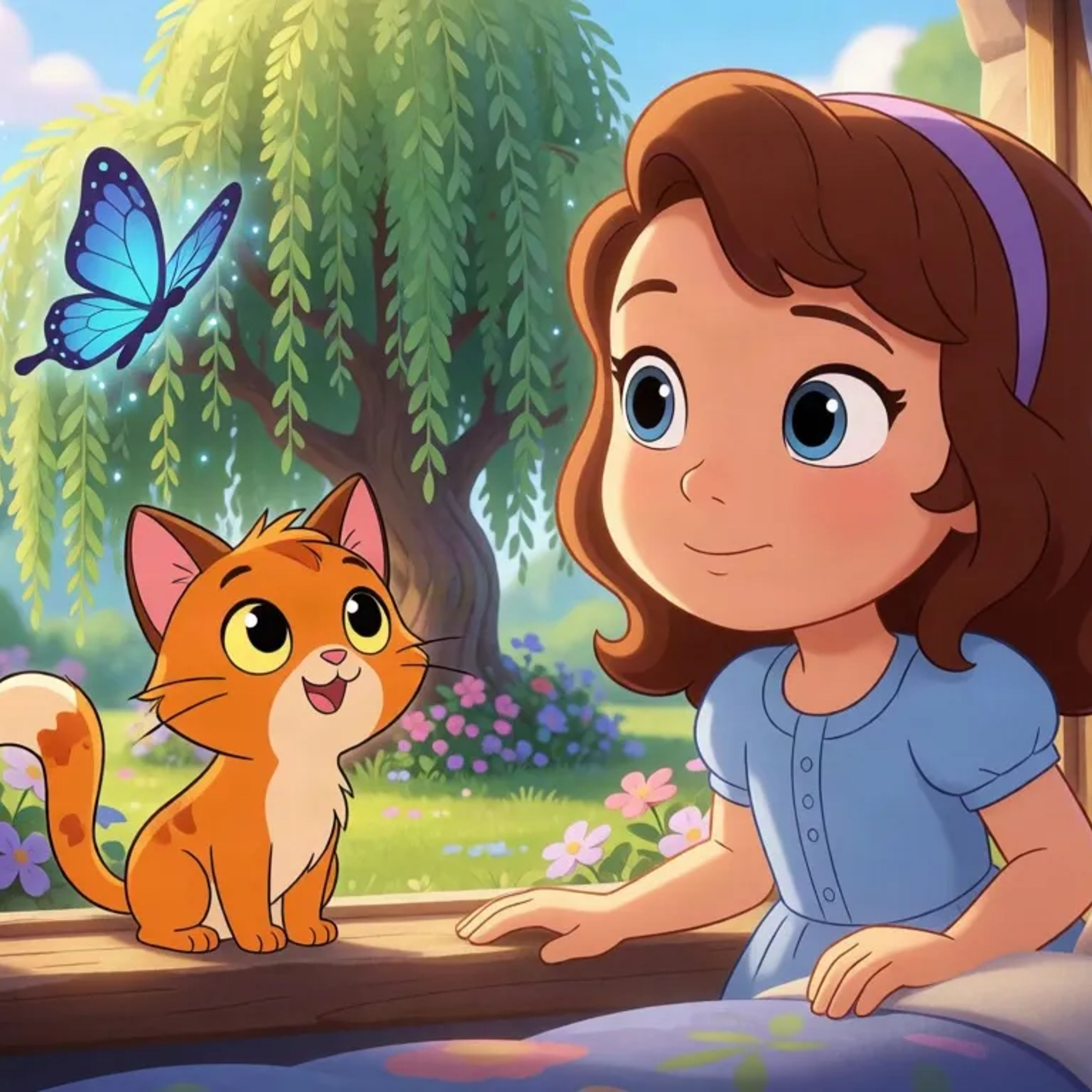 Sophia and the Whispering Willows - By StoryBee Tales - Bedtime Stories for Kids episode artwork