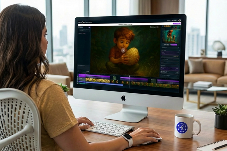 Professional AI video editor with unlimited timeline tracks, frame-by-frame precision, and intelligent editing workflow for filmmakers