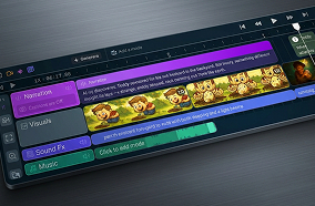 AI video editor interface for uploading video clips and generating new AI footage for film projects and documentaries