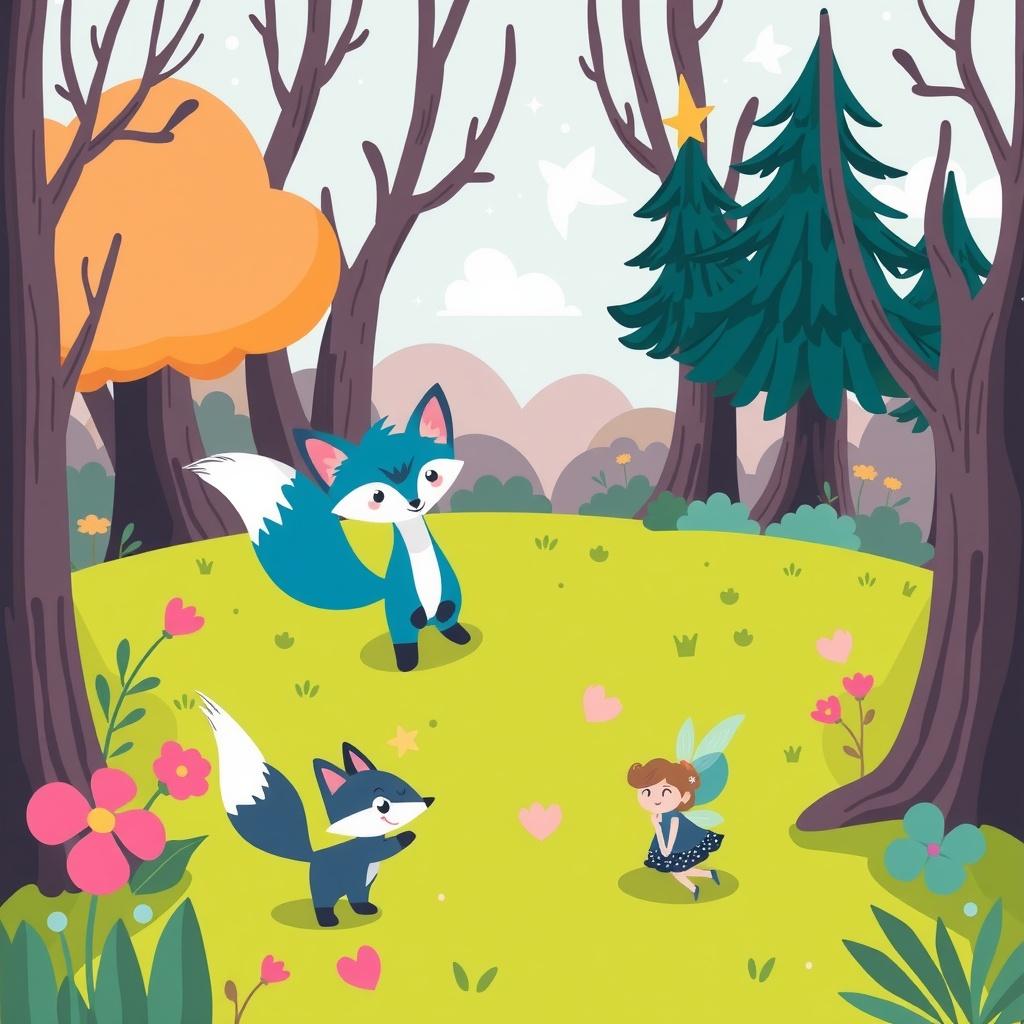 The Blue Fox and the Whispering Woods