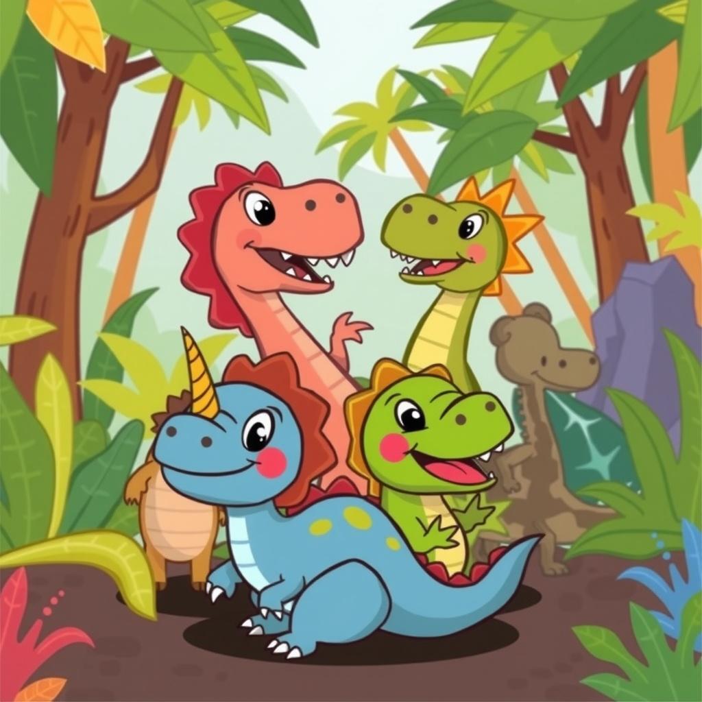 The Adventures of Four Dinosaur Friends