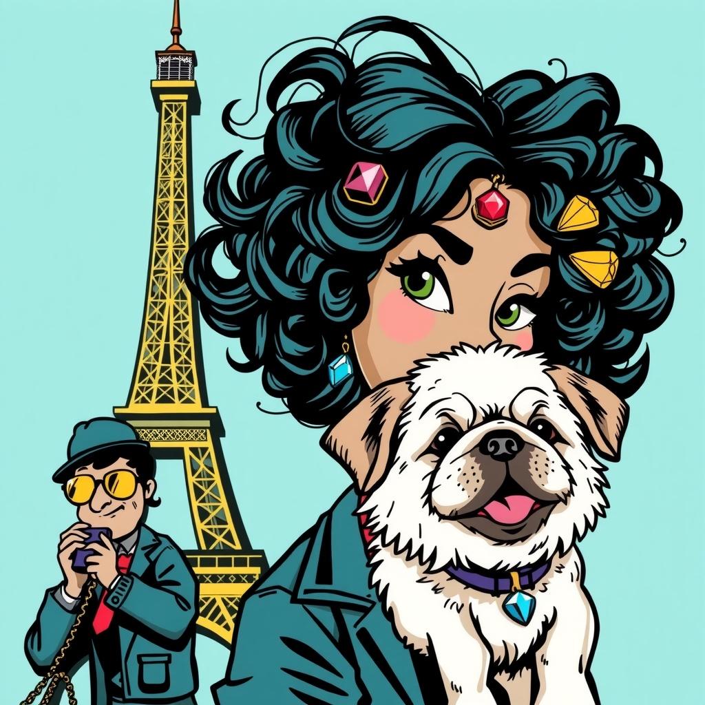 The Curly-Haired Detective and Her Furry Sidekick