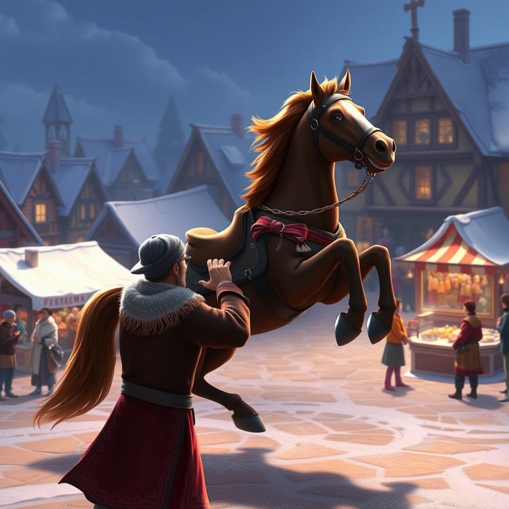 The Gallant Horse and the Village Square