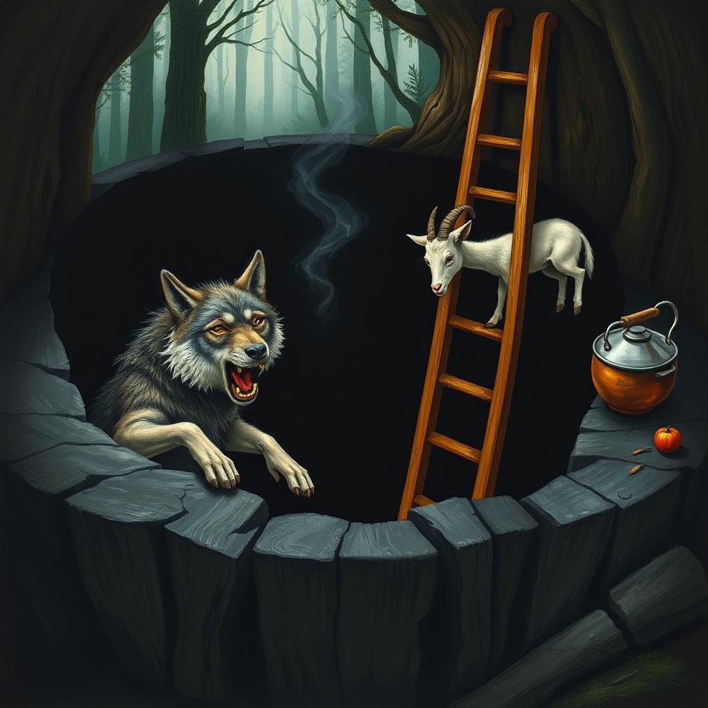 The Wolf and the Goat’s Clever Trap