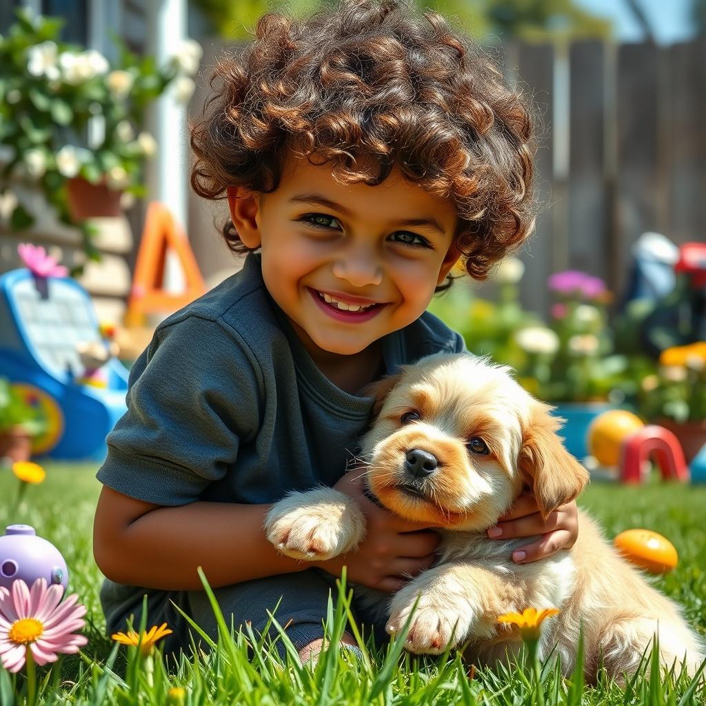 A Boy and His Puppy