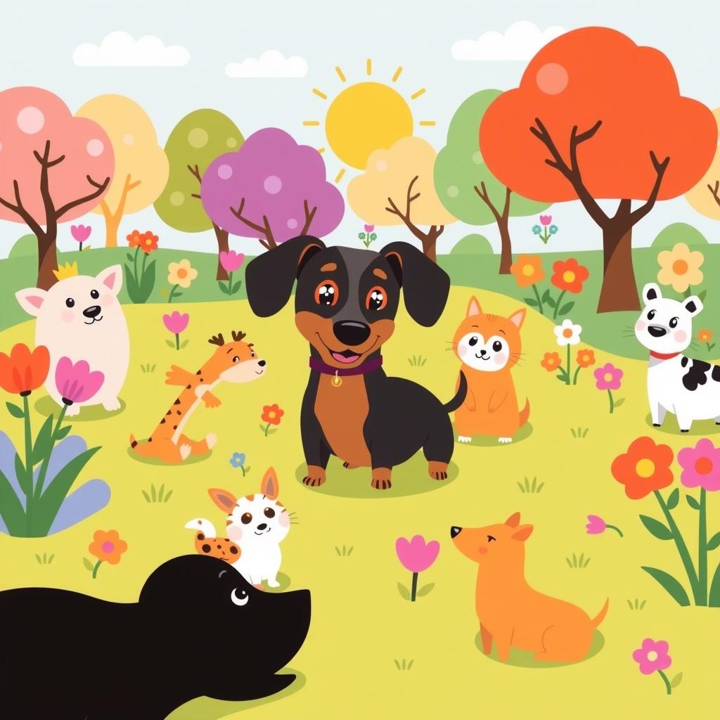 The Little Dachshund's Journey to Friendship