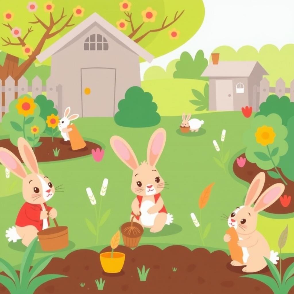 The Little Rabbits and Their Chores