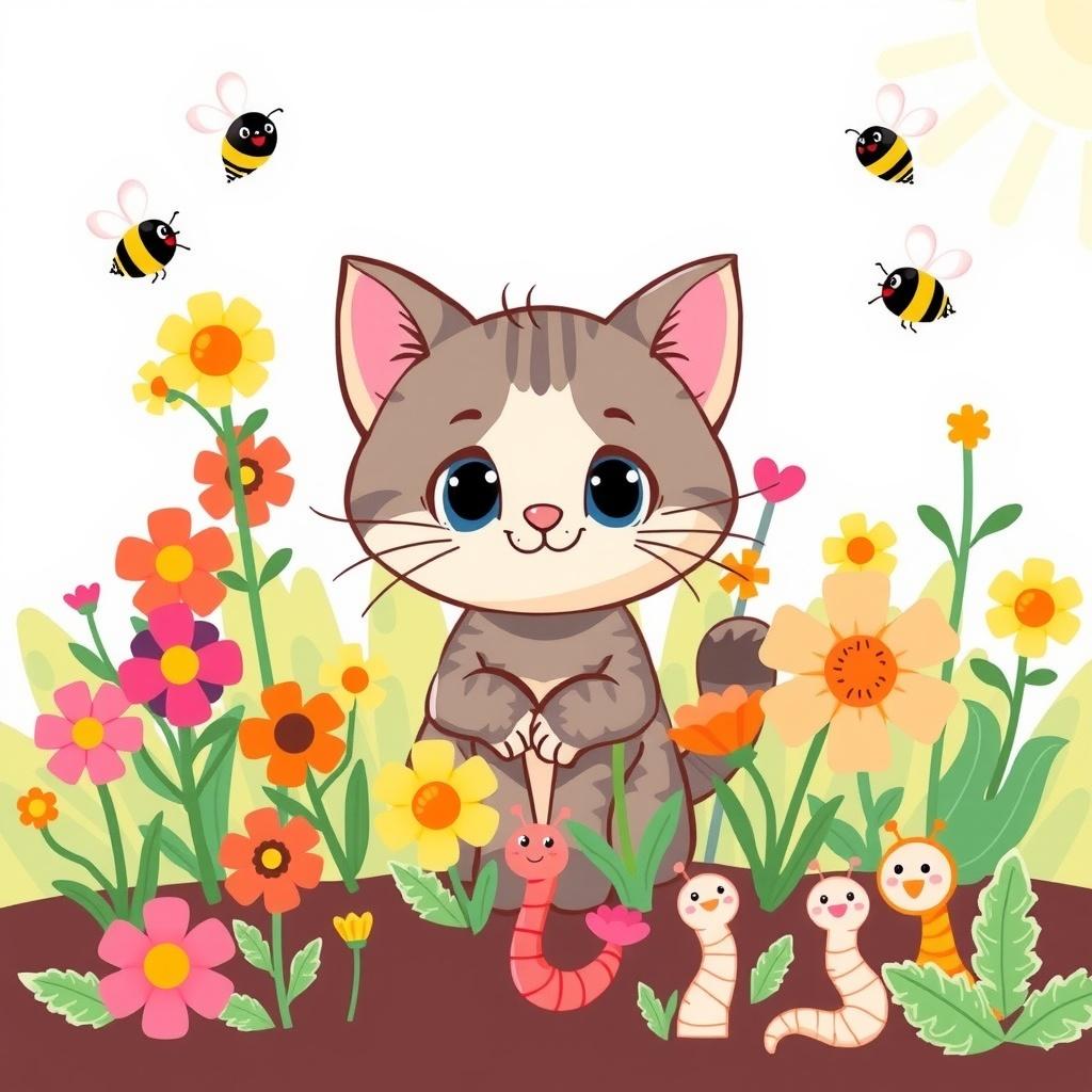 The Curious Kitten's Garden Adventure