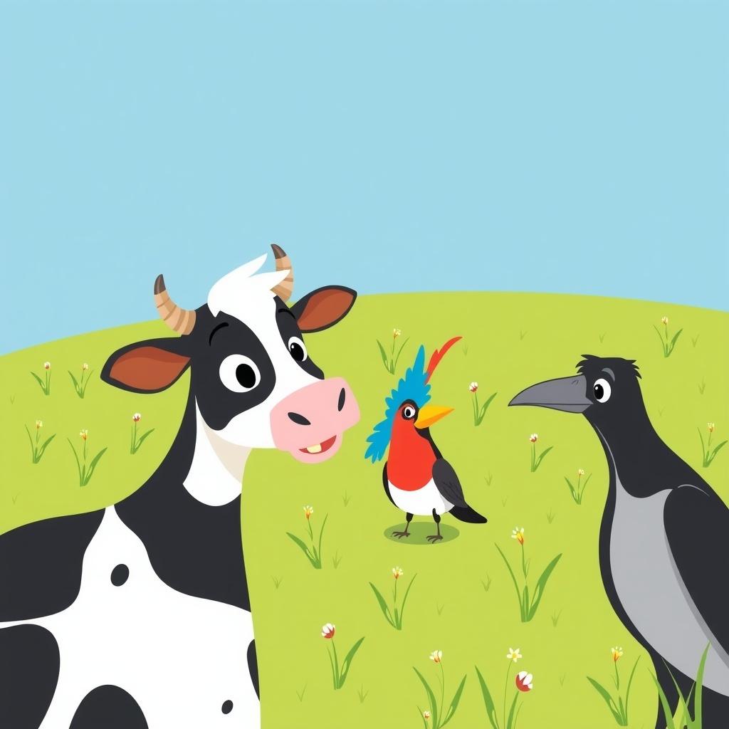 The Cow, the Bird, and the Crow
