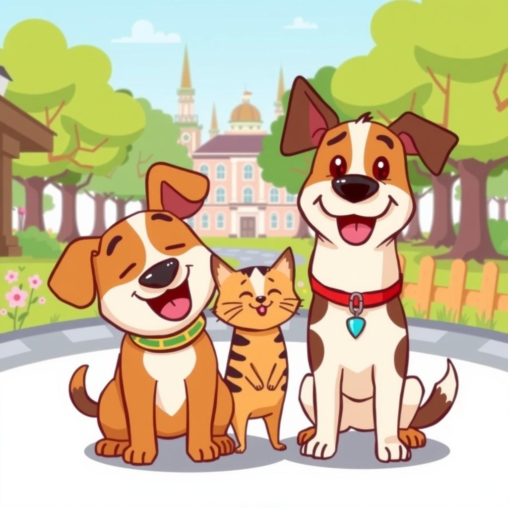 The Two Dogs and the Cat