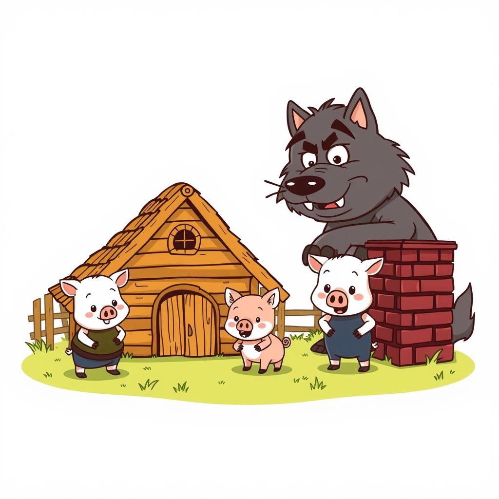 The Three Little Pigs and the Big Bad Wolf