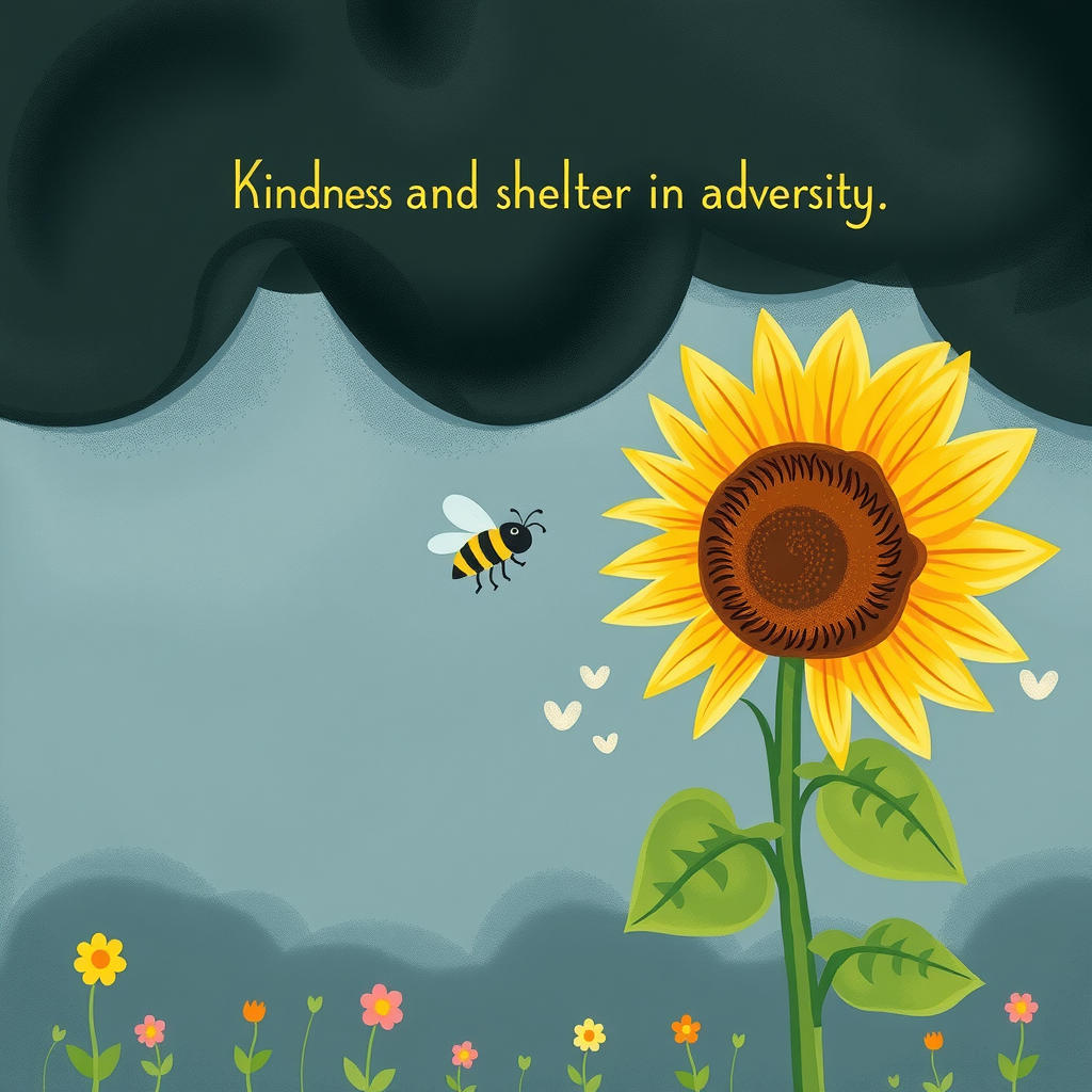 The Sunflower and the Storm Bee