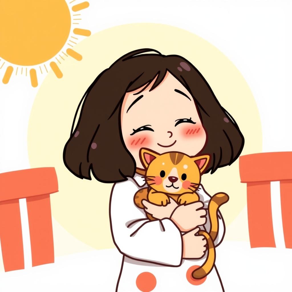 The Girl and the Kitten