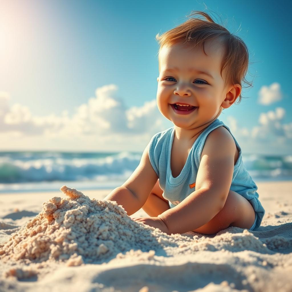 The Infant's Beach Day