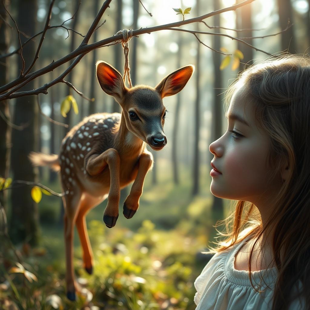 The Deer and the Forest's Embrace