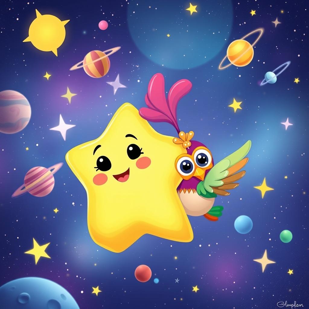 The Little Star and the Adventurous Bird