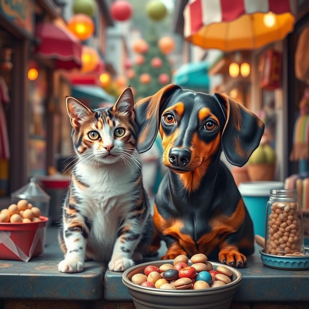 George the Daring Dachshund and the Calico Cat