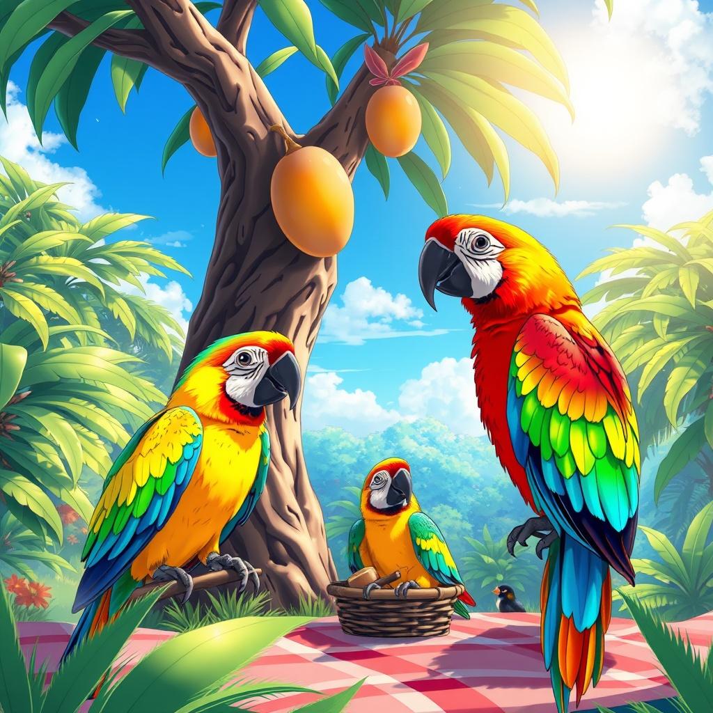 The Parrots' Mango Adventure