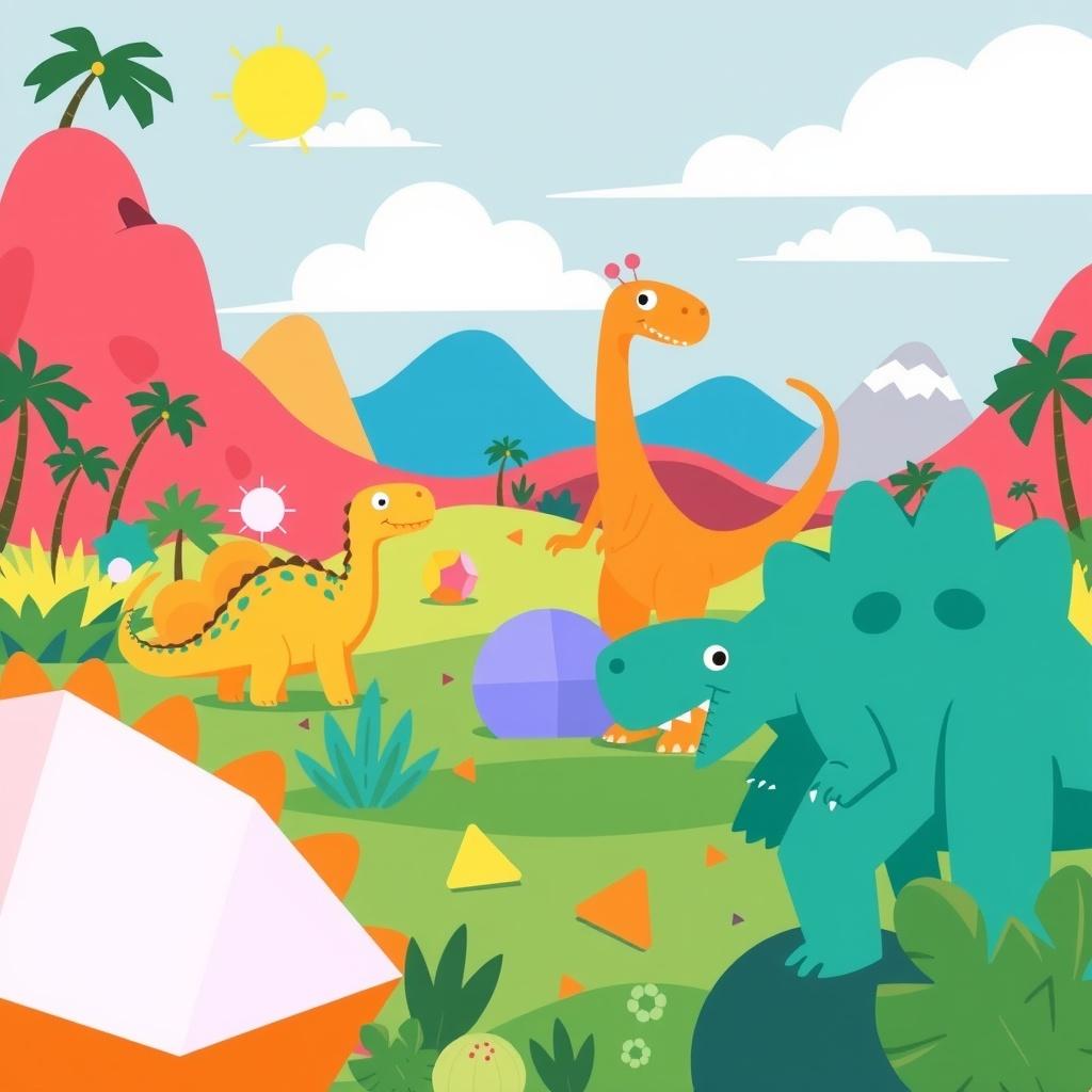 The Land of Shapes and Dinosaurs