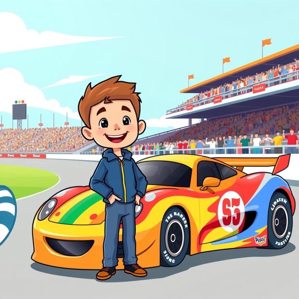The Boy and His Race Car