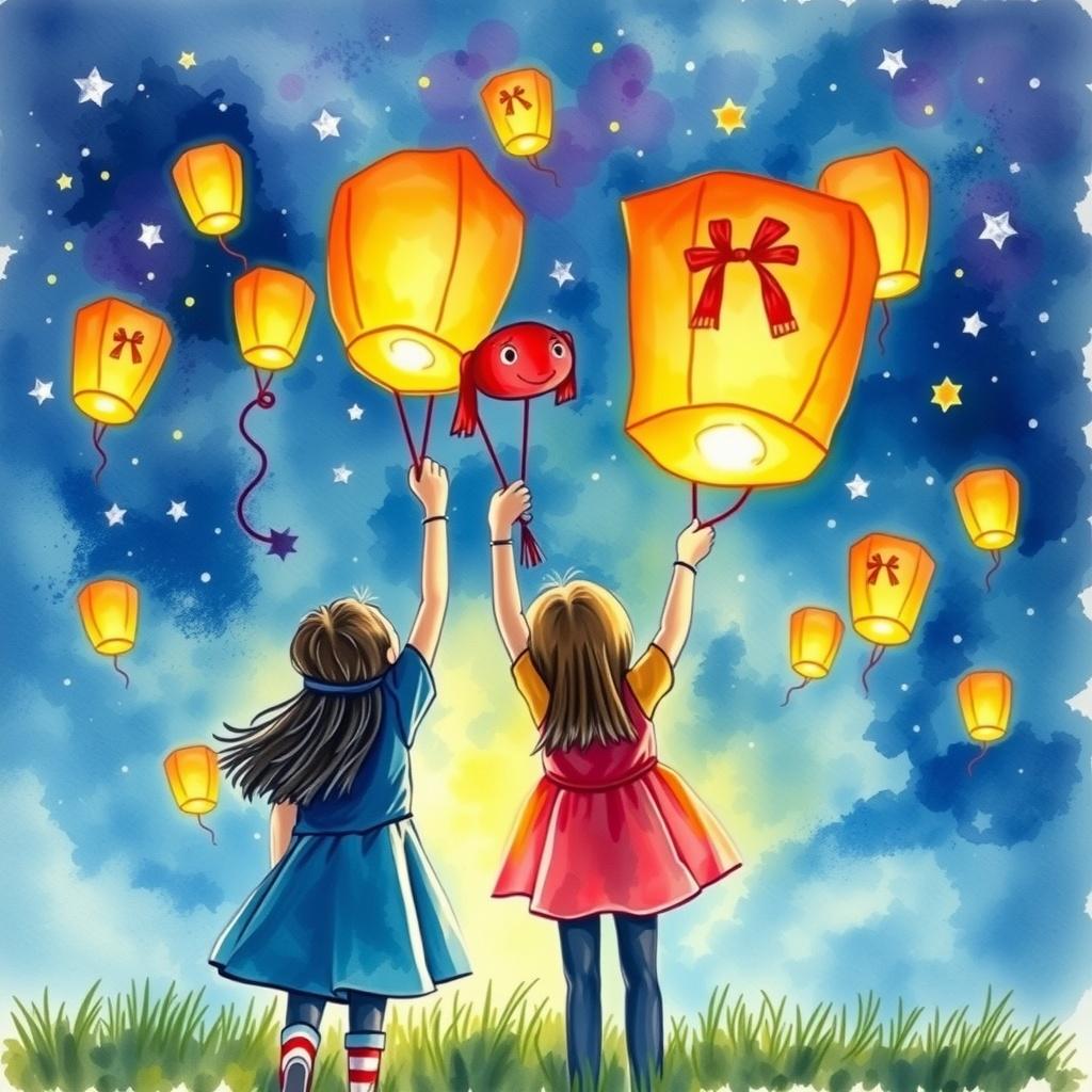Lanterns in the Night Sky